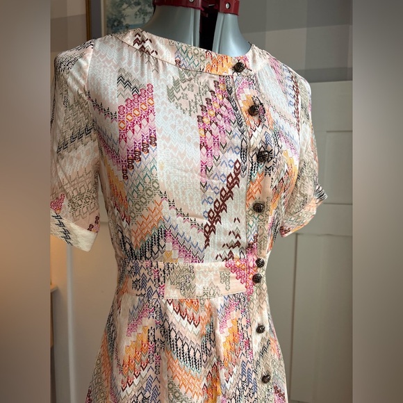 Paul & Joe Silk Midi Dress Size XS - Picture 6 of 8